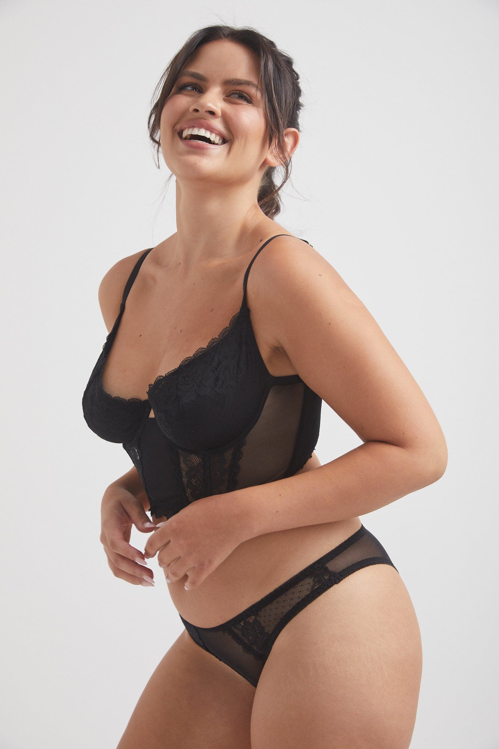 Emily Cheeky Knicker - Black